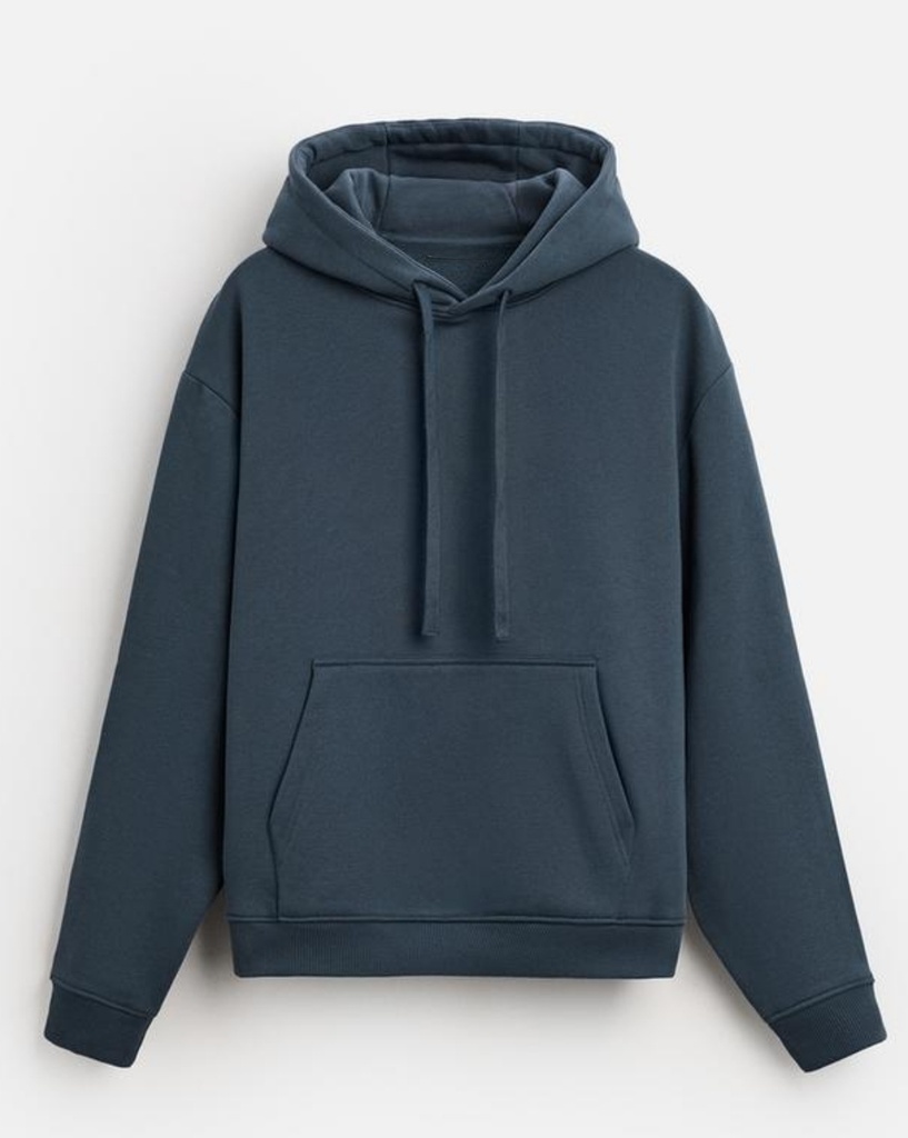 Men's Solid Blue Hoodie