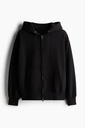 Men's Black Zipped Hoodie