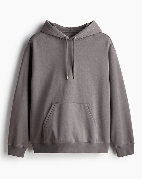 Men's Solid Greige Hoodie