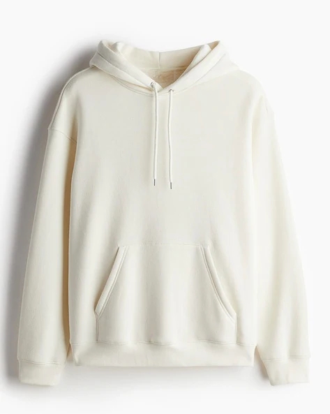 Men's Solid Cream Hoodie